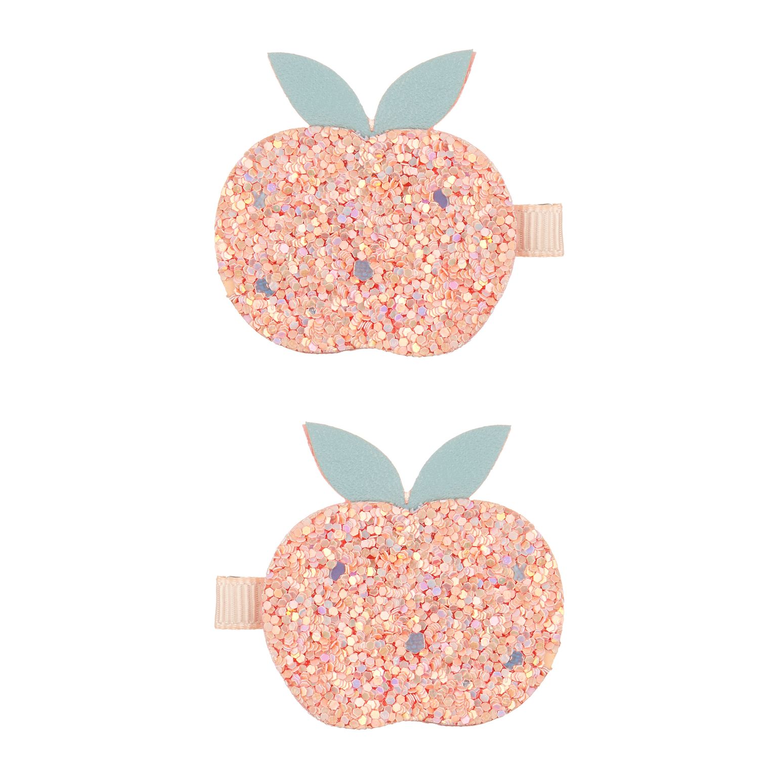 Glitter Peach Clips | 2er Set